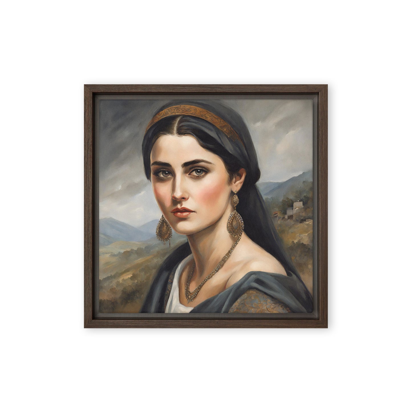 Jane Doe 14 12″×12″ Framed Canvas