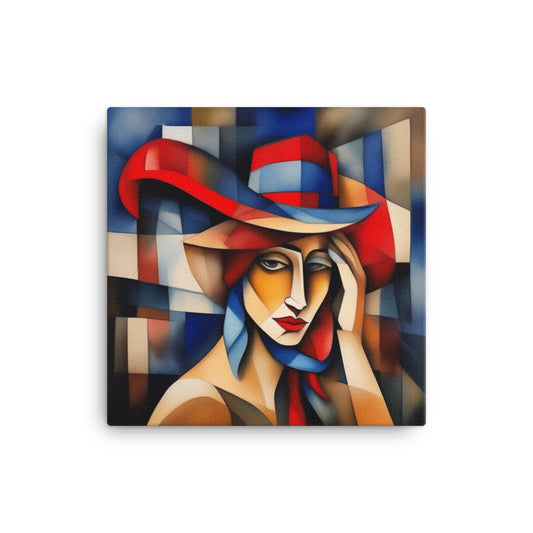 "Red Hat Day" 16″×16″ Canvas