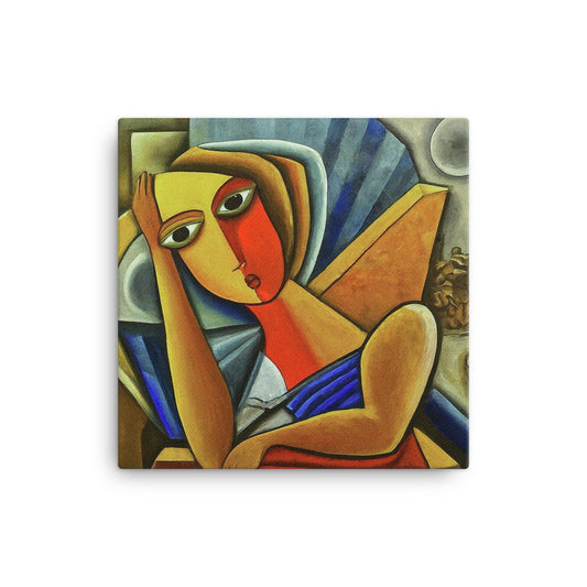 "She Has A Migraine" 16″×16″ Canvas