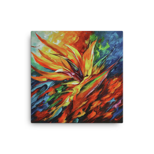 "Brushfire I" 16″×16″ Canvas