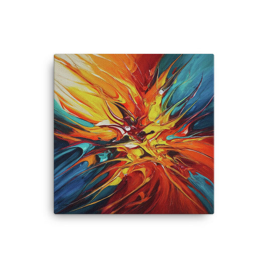 "Brushfire III" 16″×16″ Canvas