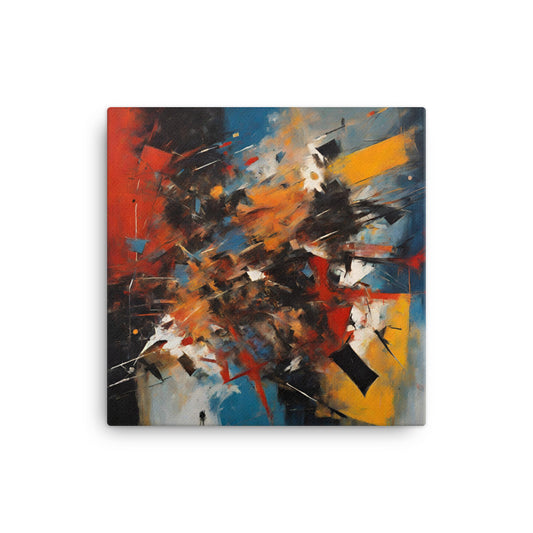 "Kuddelmuddel I" 16″×16″ Canvas
