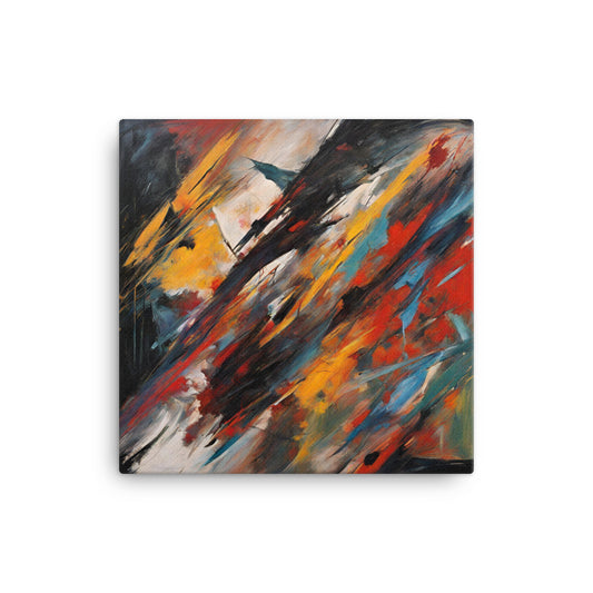 "Kuddelmuddel II" 16″×16″ Canvas