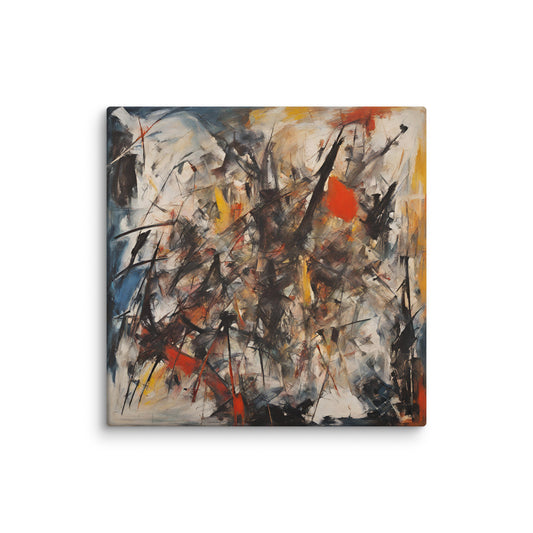 "Kuddelmuddel V" 16″×16″ Canvas