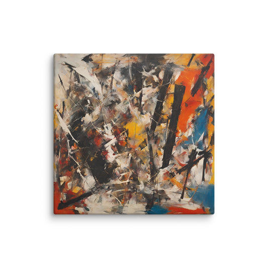 "Kuddelmuddel VII" 16″×16″ Canvas