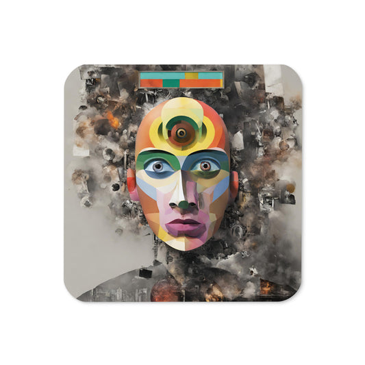 "Artificial Mind Expansion" Cork-Back Coaster