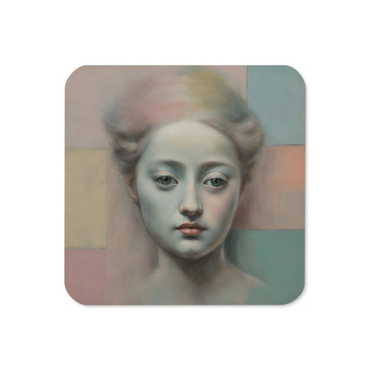"Mrs. Pastel" Cork-Back Coaster