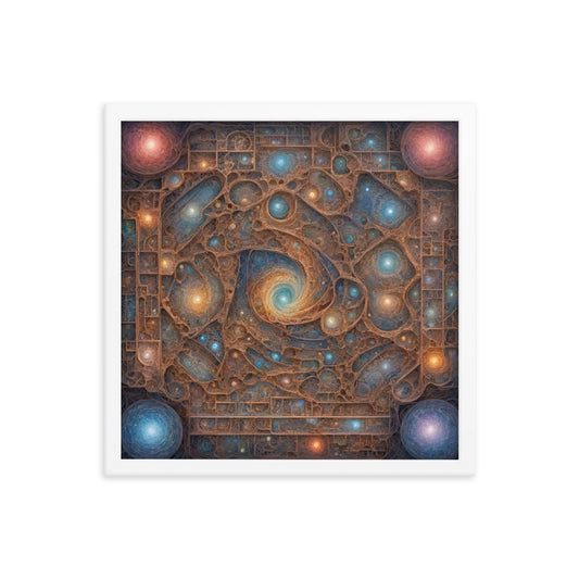 "Celestial Super Soup II" 16″×16″ Framed Poster