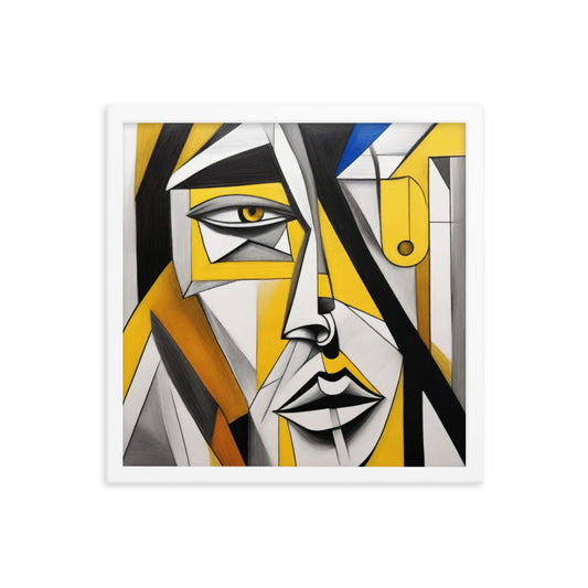"Multifaceted I" 16″×16″ Framed Poster