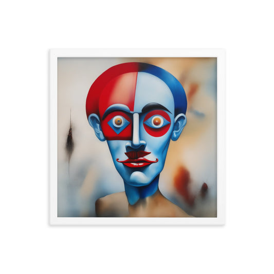 "Trouille Bleue" 16″×16″ Framed Poster