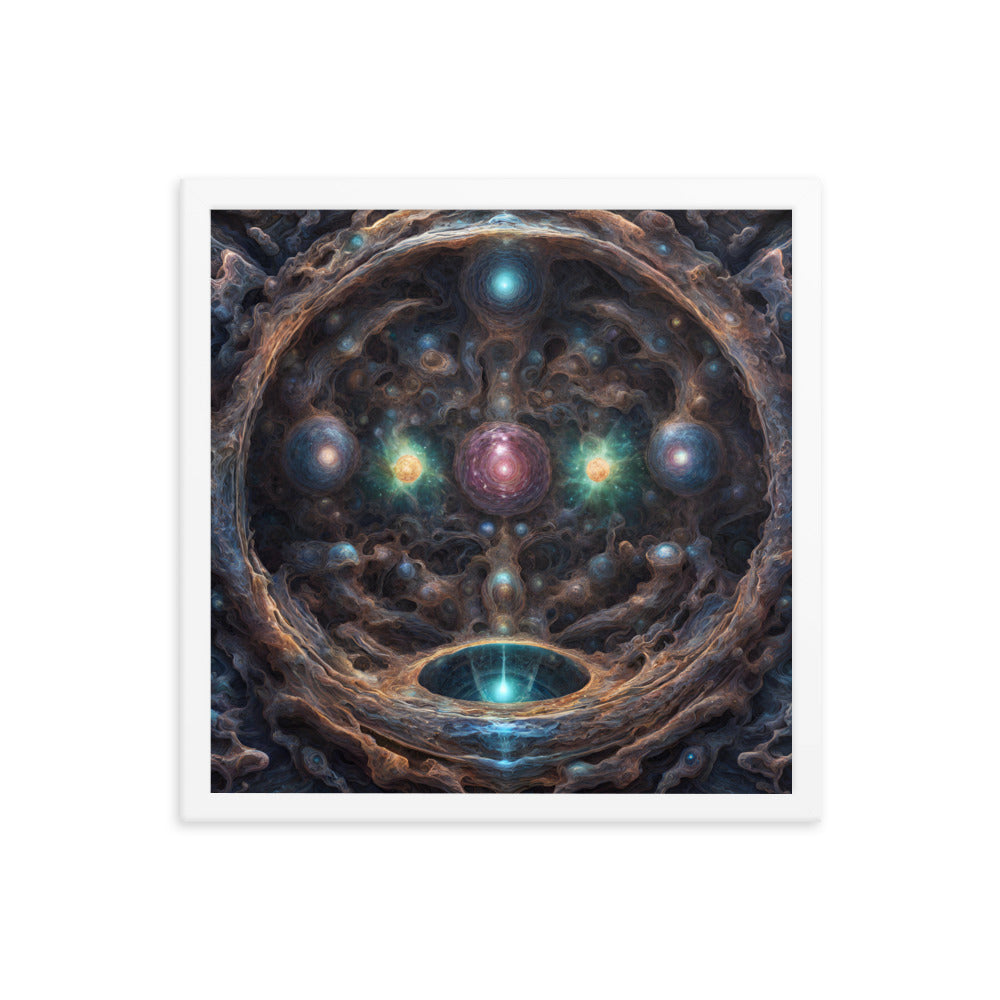 "Celestial Super Soup V" 16″×16″ Framed Poster