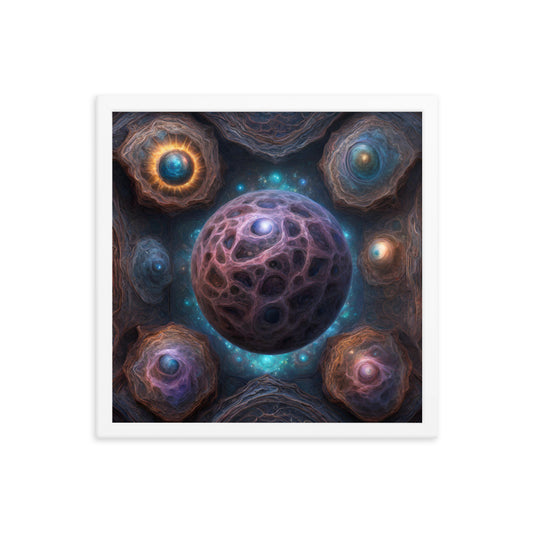 "Celestial Super Soup VI" 16″×16″ Framed Poster