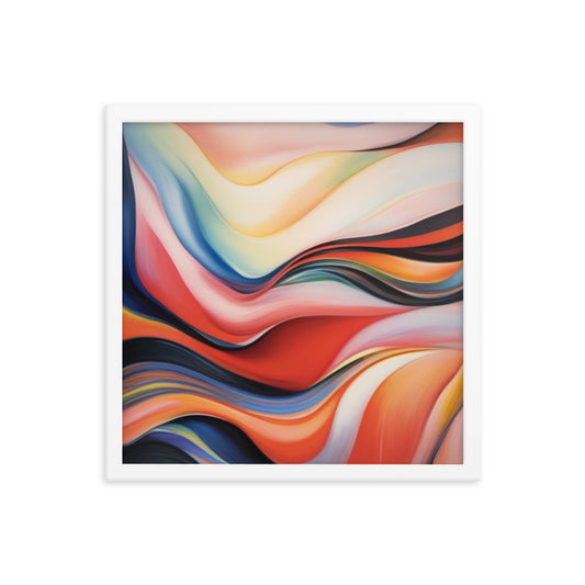 "Oscillatte II" 16″×16″ Framed Poster