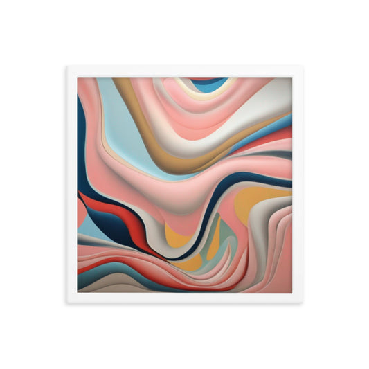 "Oscillatte III" 16″×16″ Framed Poster