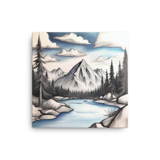 Serene Scene 01 12″×12″ Thin Canvas